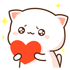 Peach memegang hati merah besar